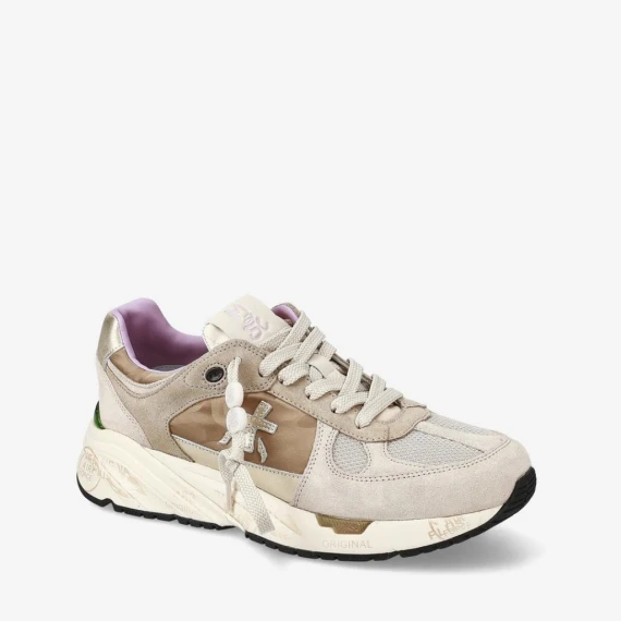 Sneakers Premiata MASED in camoscio beige