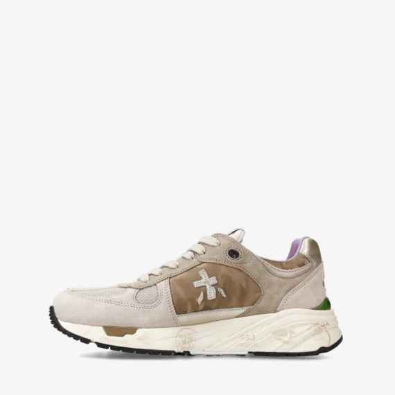 Sneakers Premiata MASED in camoscio beige