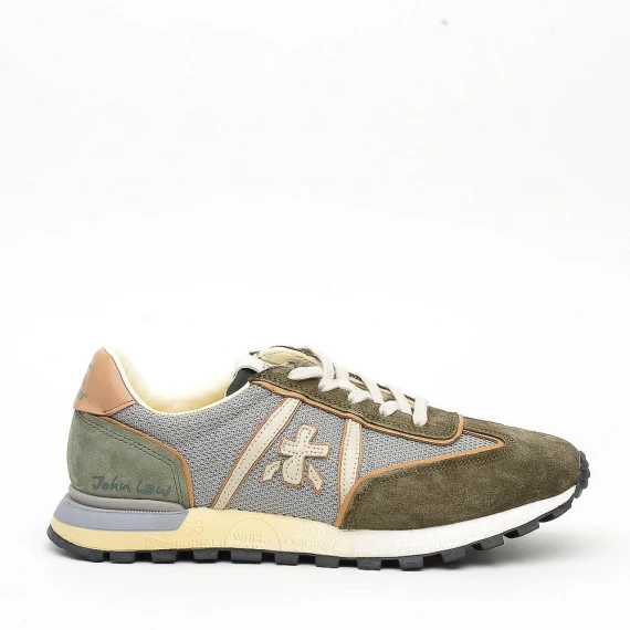 Sneakers Premiata JOHN LOW in camoscio verde