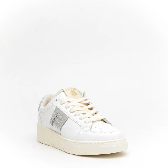 Sneakers Saint Sneakers TENNIS in pelle bianco e argento 