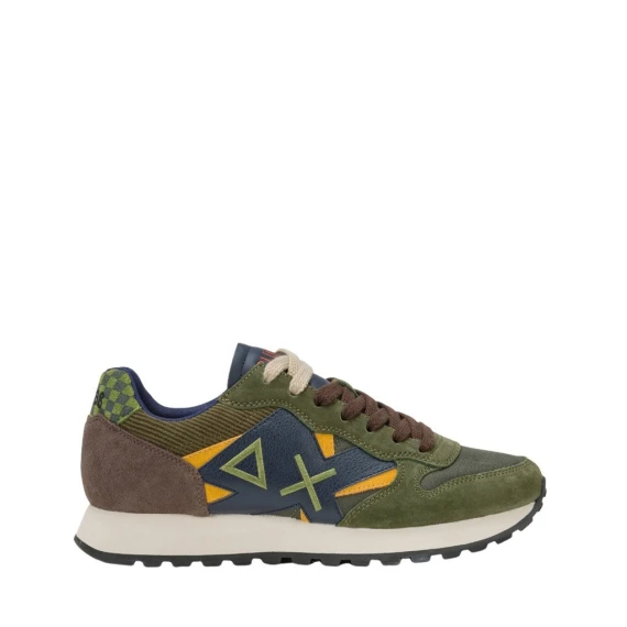 Sneakers Sun68 Z44117 74  in camoscio verde militare