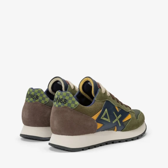 Sneakers Sun68 Z44117 74  in camoscio verde militare