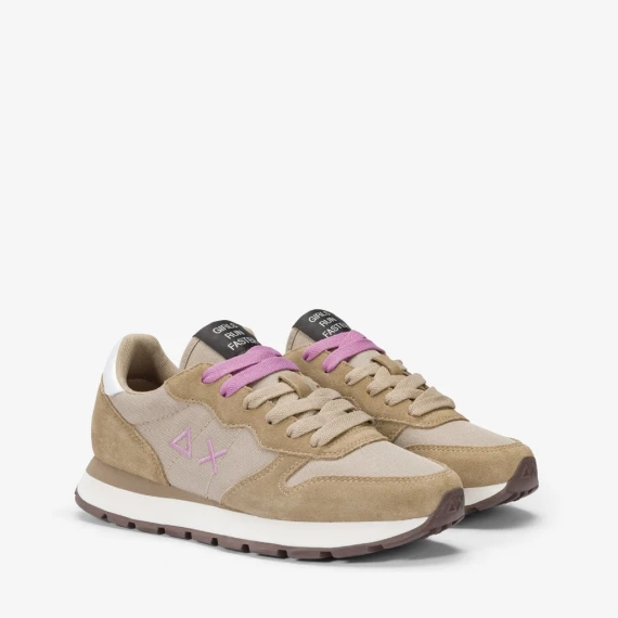 Sneakers Sun68 Z44201 in camoscio beige