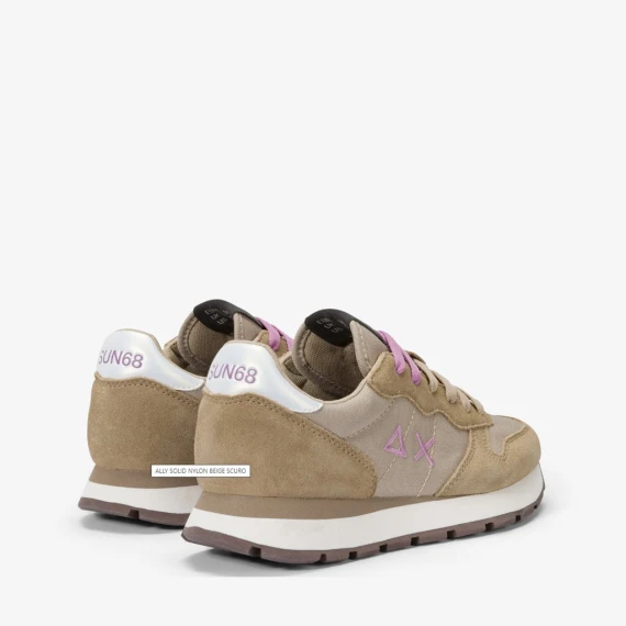 Sneakers Sun68 Z44201 in camoscio beige