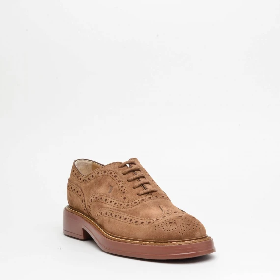 Stringata Tod's in camoscio marrone