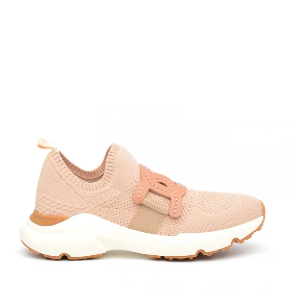 Sneakers Tod's Slip on in cotone stretch rosa