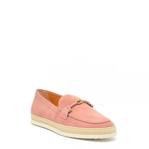 Mocassino Tod's  in camoscio rosa 