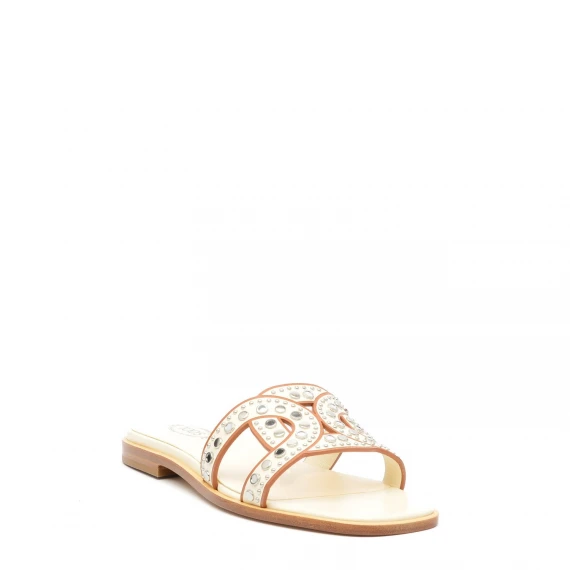 Ciabatta Tod's in pelle bianco