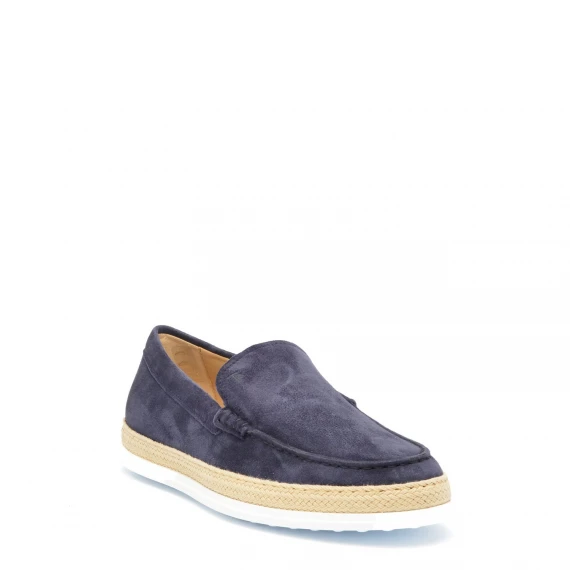 Mocassino Tod's in camoscio blu