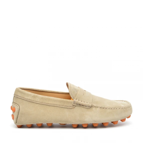 Mocassino Gommino Tod's in camoscio beige 