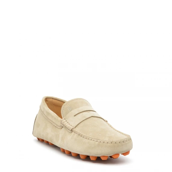 Mocassino Gommino Tod's in camoscio beige 