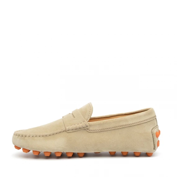 Mocassino Gommino Tod's in camoscio beige 