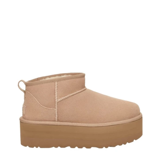 Stivaletto Ugg PLATFORM in camoscio beige