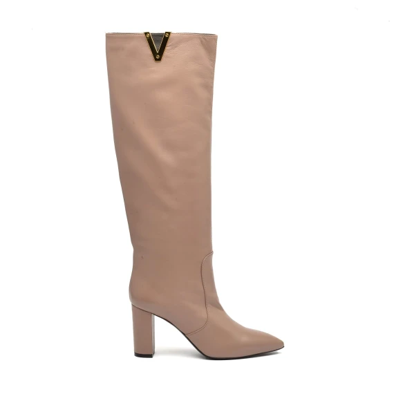 Stivale Via Roma 15 4096 in pelle beige