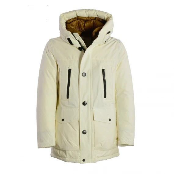 Parka Woolrich 0866 in tessuto Ramar bianco