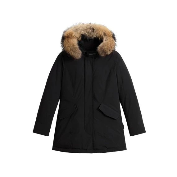 Parka Woolrich 0652 in tessuto tecnico nero - Taglia XS - Woolrich