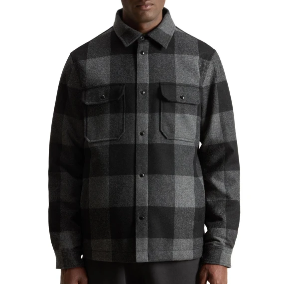 Giacca camicia Woolrich 0159 in lana grigio