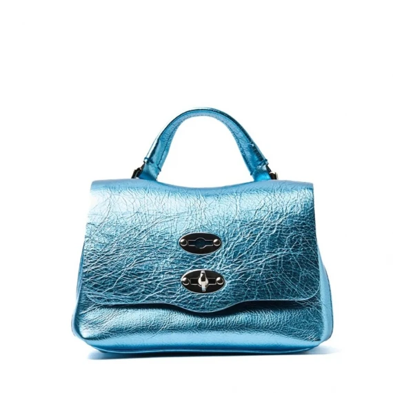 Borsa Zanellato POSTINA BABY  in pelle laminata blue