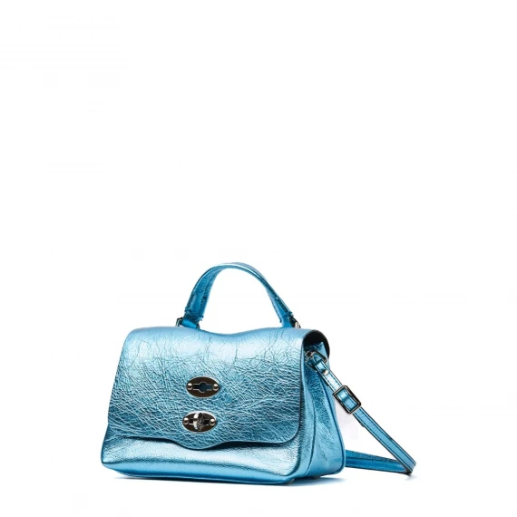 Borsa Zanellato POSTINA BABY  in pelle laminata blue