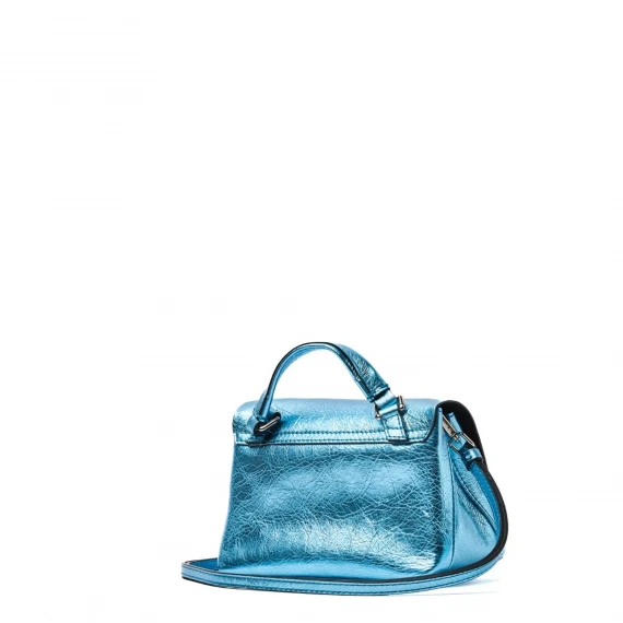 Borsa Zanellato POSTINA BABY  in pelle laminata blue