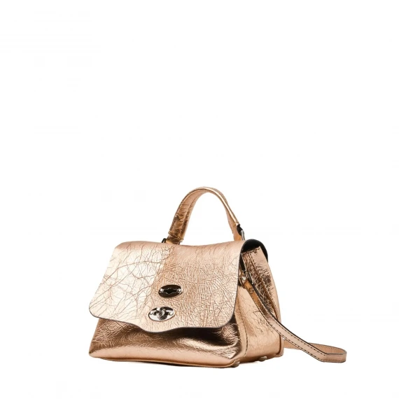 Borsa Zanellato POSTINA BABY  in pelle laminata oro