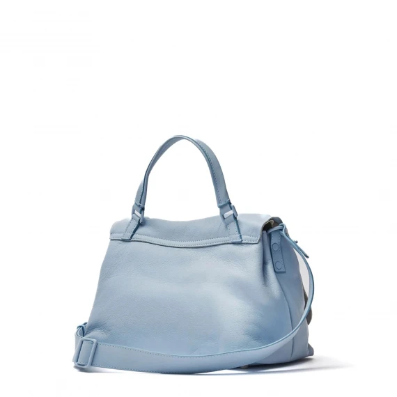 Borsa Zanellato POSTINA PILLOW S  in pelle azzurro