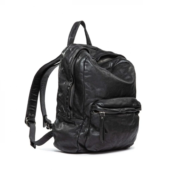 zaino ATTILIO in pelle nera