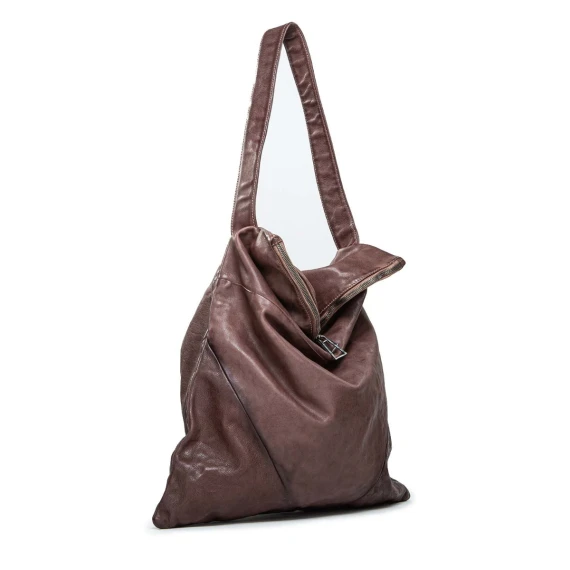 shopper VIOLANTE in pelle marrone