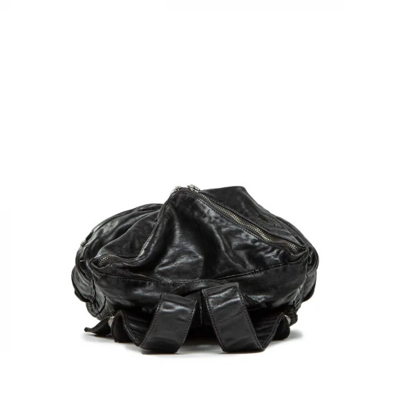 zaino YOSEPH con tasche esterne in pelle nera