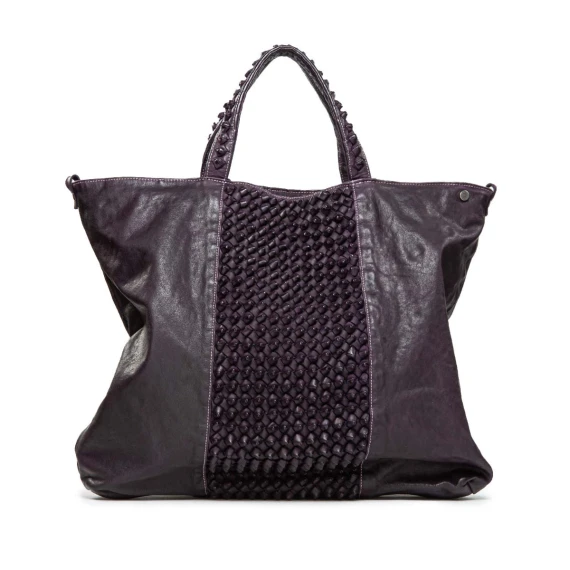 shopper BRIGIDA in pelle viola