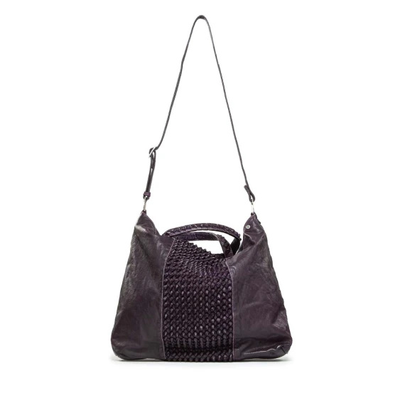 shopper BRIGIDA in pelle viola