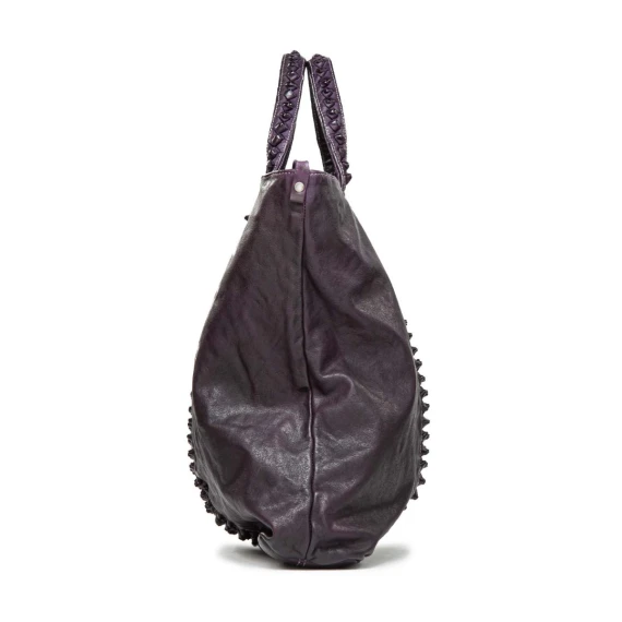 shopper BRIGIDA in pelle viola