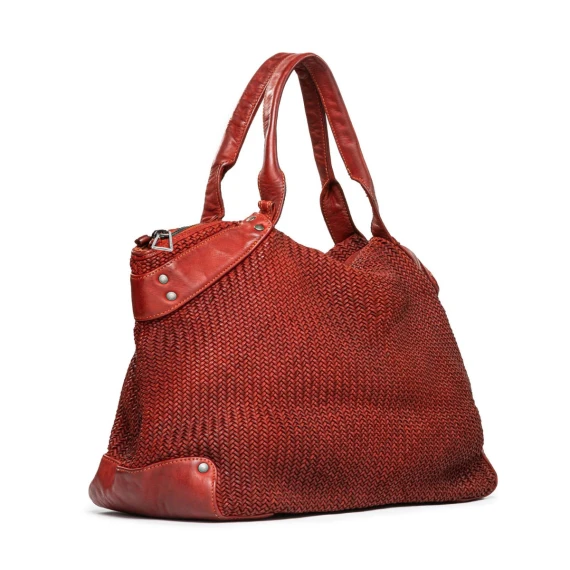 shopper CORALINE in pelle mattone