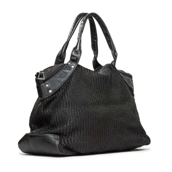 shopper CORALINE in pelle nera