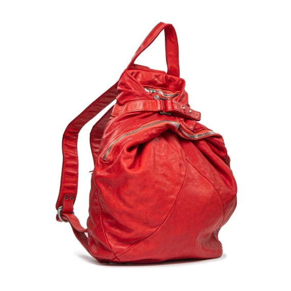 zaino SAFFO in pelle rossa