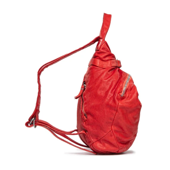 zaino SAFFO in pelle rossa