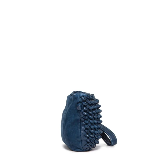 clutch DILETTA in pelle blu