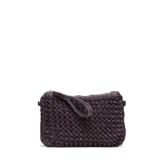 clutch DILETTA nodi in pelle ametista