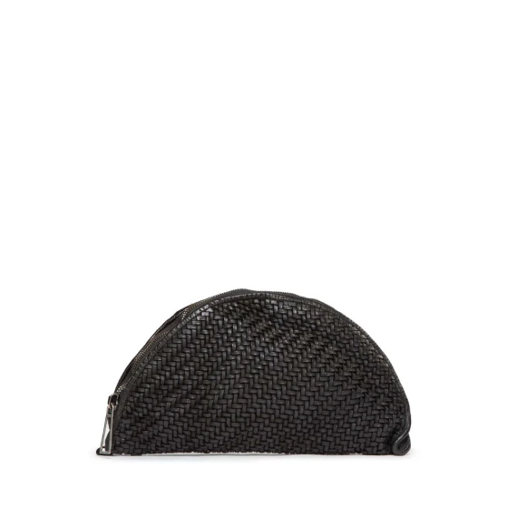 clutch LORETTA in pelle nera