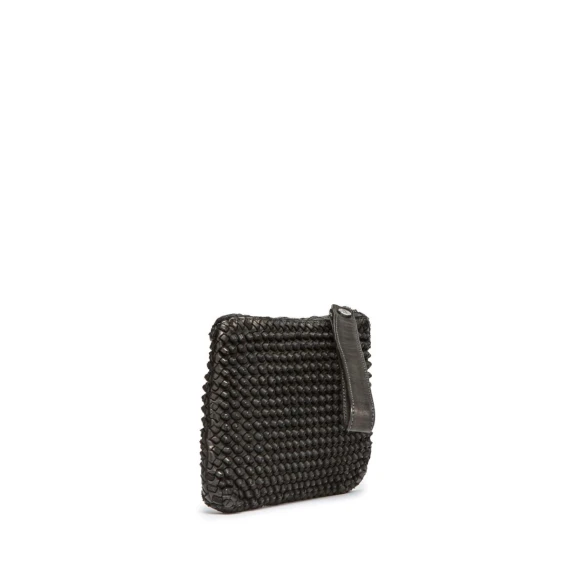 clutch GEA STUD in pelle nera