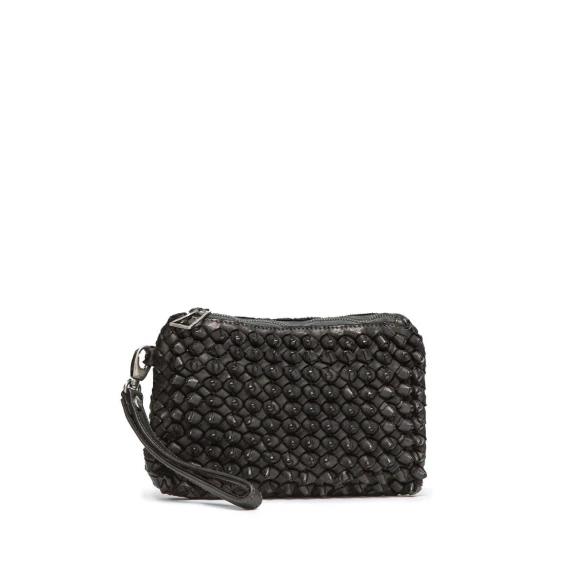 clutch DILETTA NODI in pelle nera