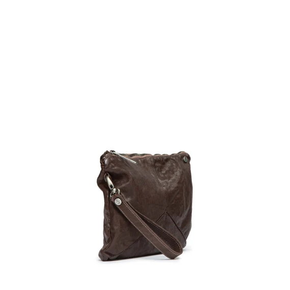 clutch POLLY NEW in pelle dark taupe