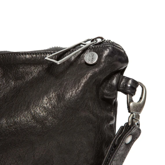 clutch POLLY NEW in pelle nera