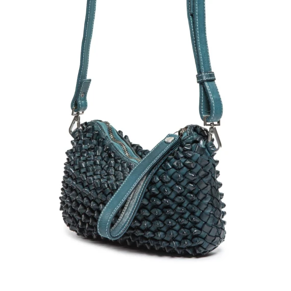 clutch DILETTA NODI in pelle pavone