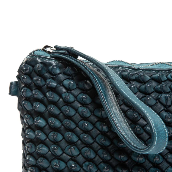 clutch DILETTA NODI in pelle pavone