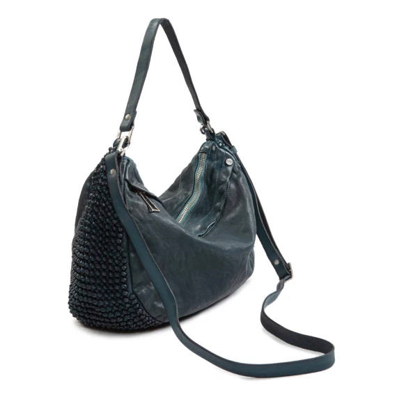 borsa nodi in pelle pavone