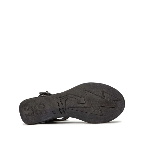 sandali LAGOS in pelle nera con borchie