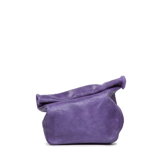 clutch in pelle viola toxic