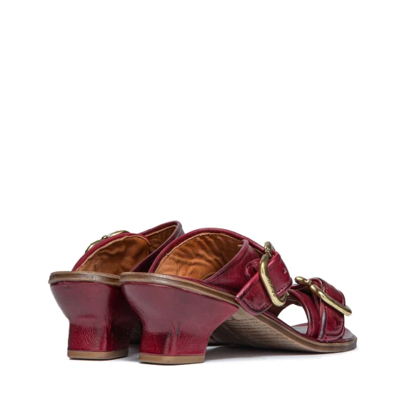 sabot BREAK in pelle rubino