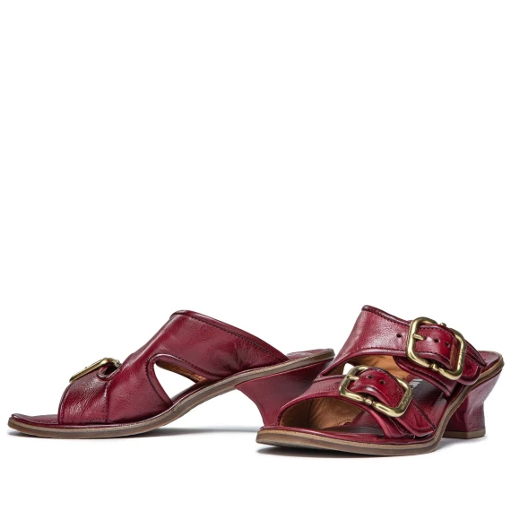 sabot BREAK in pelle rubino